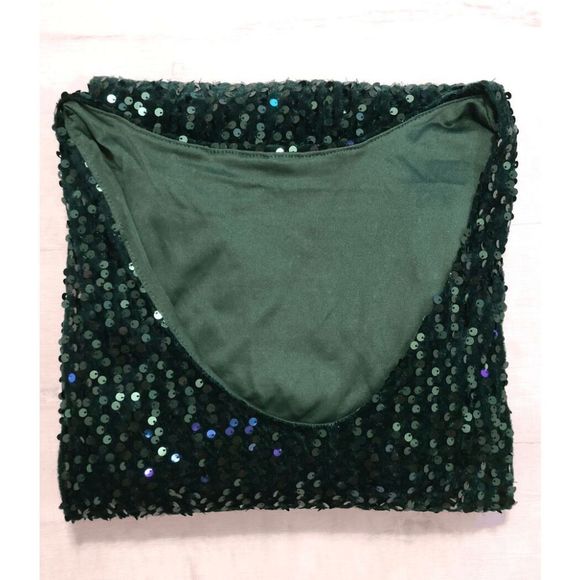 💚 Plus Size Sequin Sparkly Glitter Stretchy Long Sleeve Party Mini Dress XL NEW - Picture 7 of 16